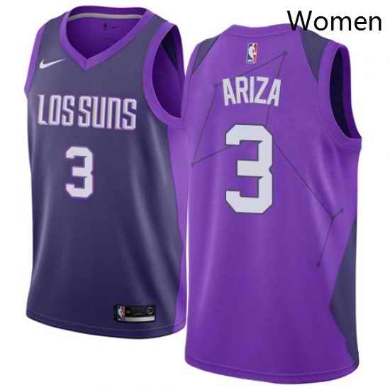 Womens Nike Phoenix Suns 3 Trevor Ariza Swingman Purple NBA Jersey City Edition